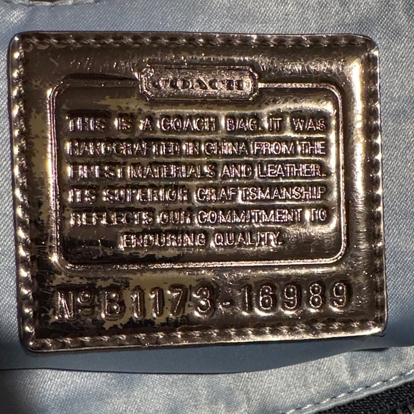 Coach Poppy Denim Graffiti Wordblock Signature Crossbody Bag 2011 - Picture 10 of 13